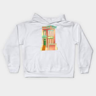 candy colored san francisco home Kids Hoodie